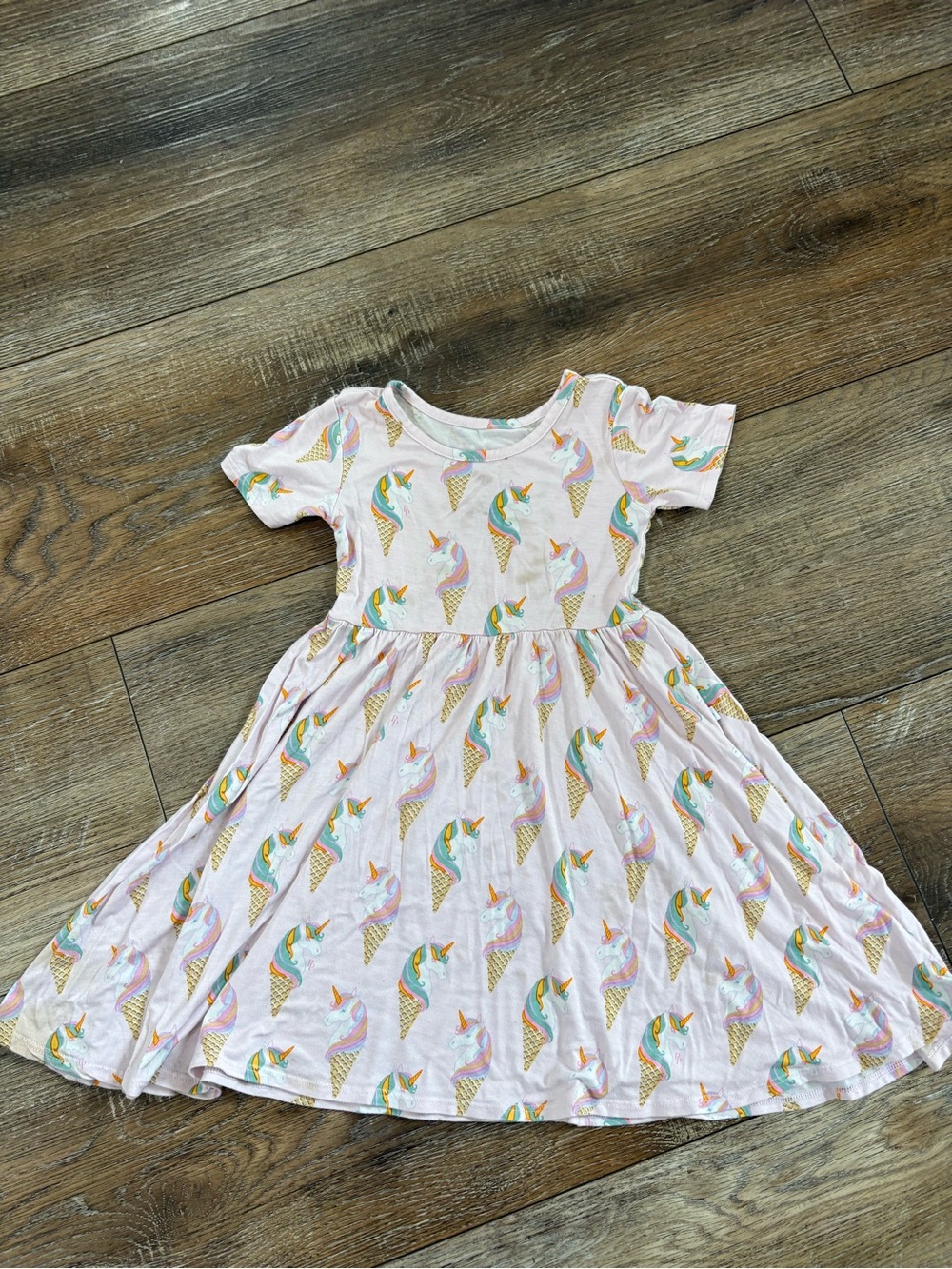Posh Peanut Pink Unicorn Ice Cream Cone Twirl Dress